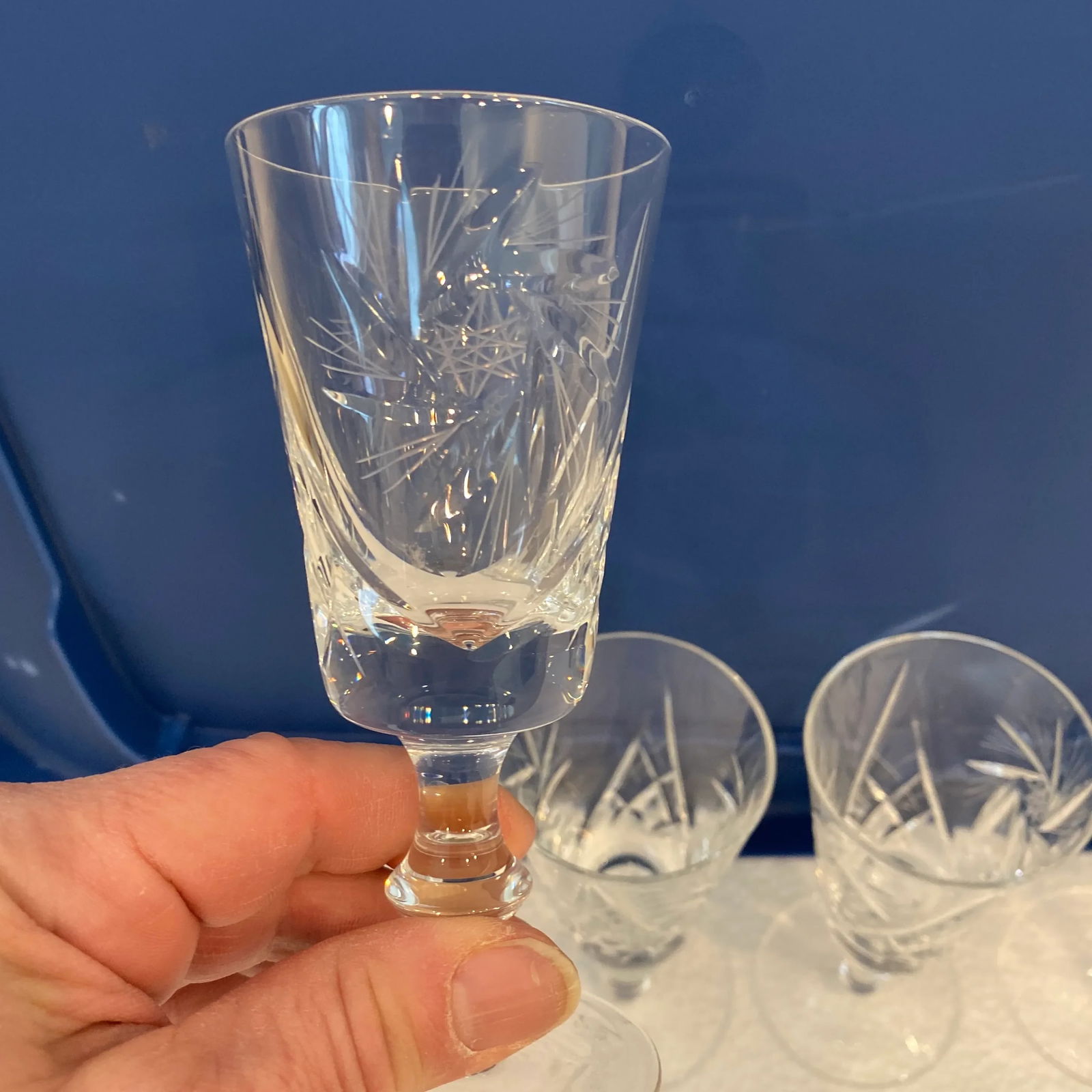 Late 20th Century Crystal Cordial Glasses - Set of 6 - 3