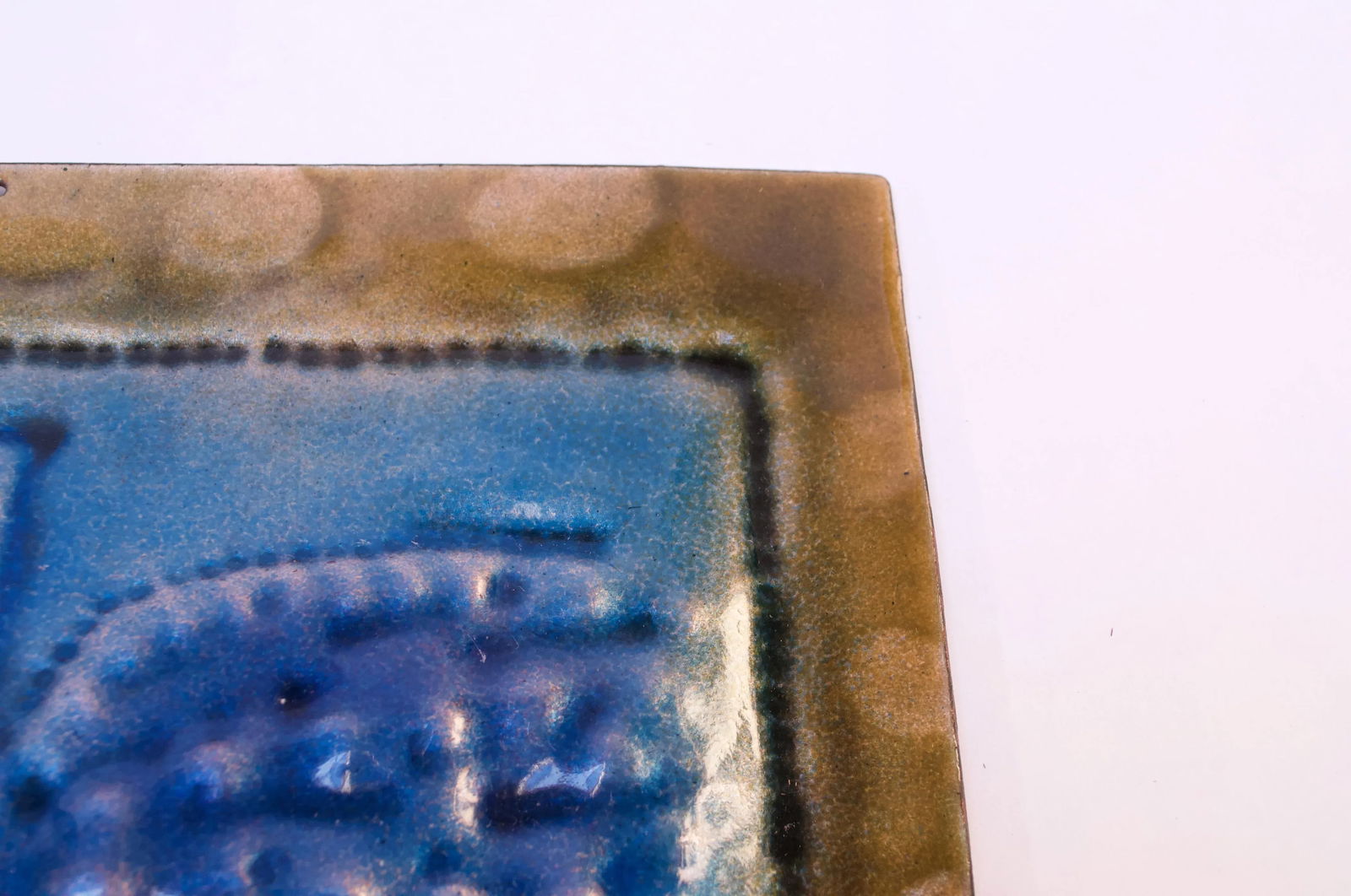 Vintage Enamel on Copper "Eagle" Plaque - 7