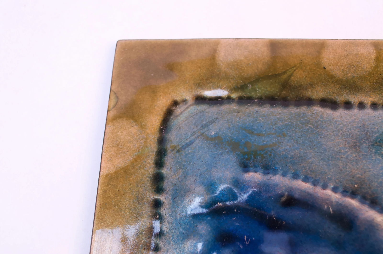 Vintage Enamel on Copper "Eagle" Plaque - 8