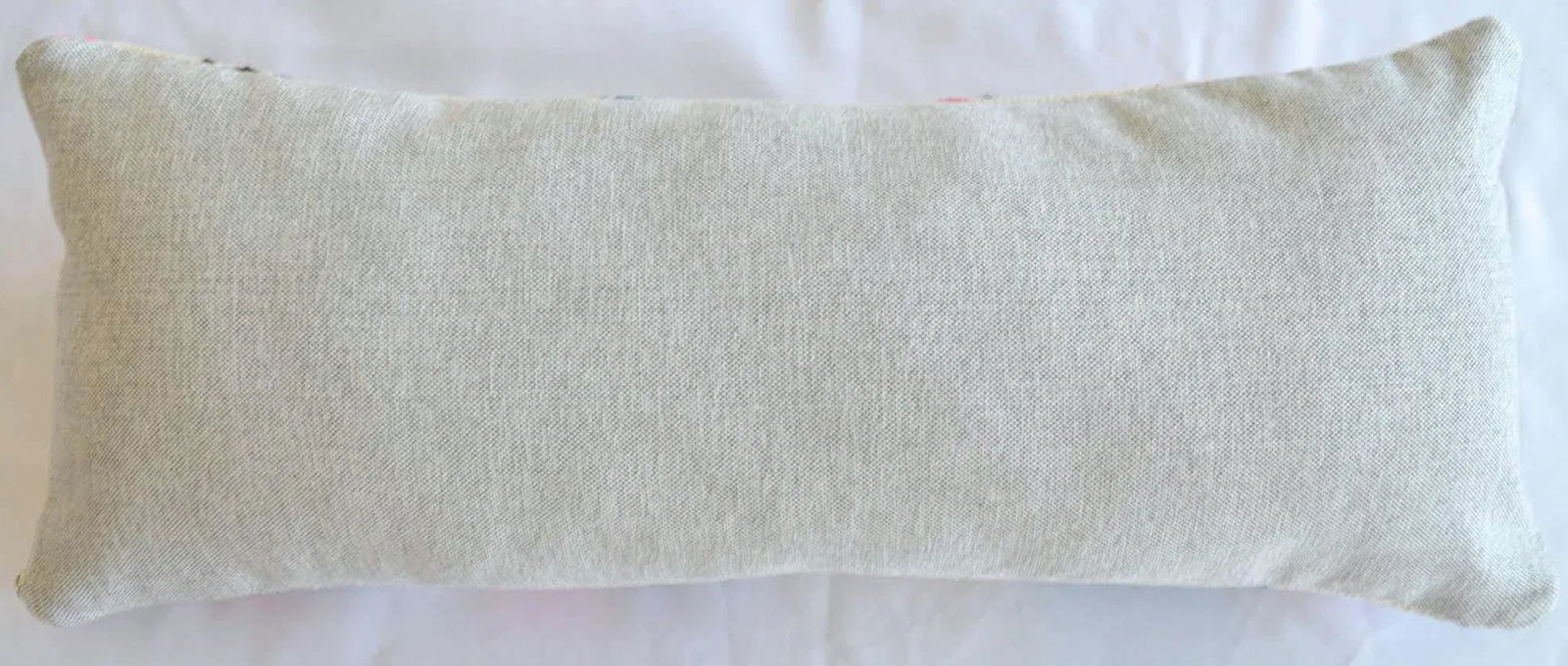 1970s Turkish Kilim Lumbar Pillow Cover Handmade Wedding Pillow 12" X 30" - 6