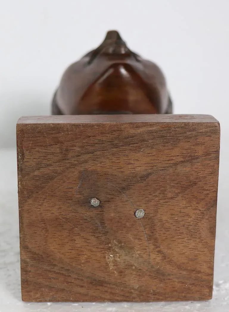 Mid Century Carved Wood Female Bust - 9