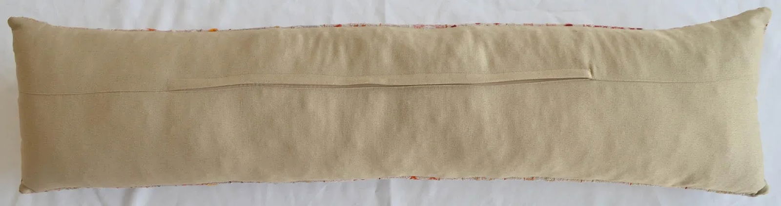 1970s Turkish Kilim Lumbar Pillow Cover Handmade Wedding Pillow 13" X 50" - 6
