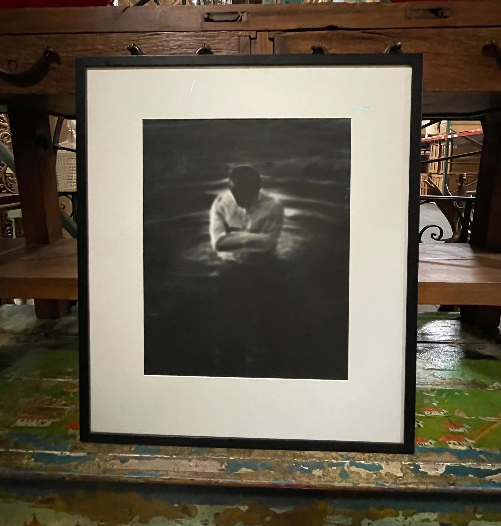 Contemporary Self-Portrait of Robert Stivers Black and White Photograph, Framed - 3