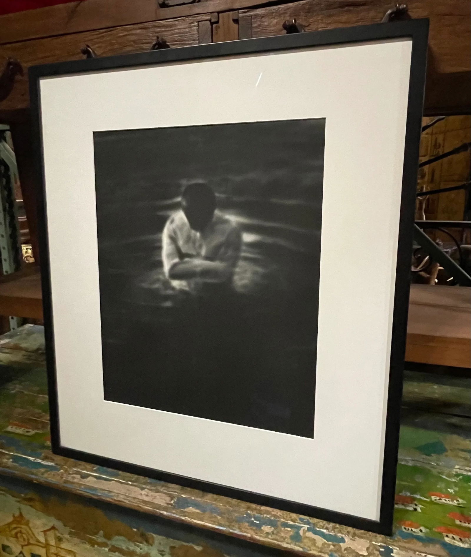 Contemporary Self-Portrait of Robert Stivers Black and White Photograph, Framed - 5