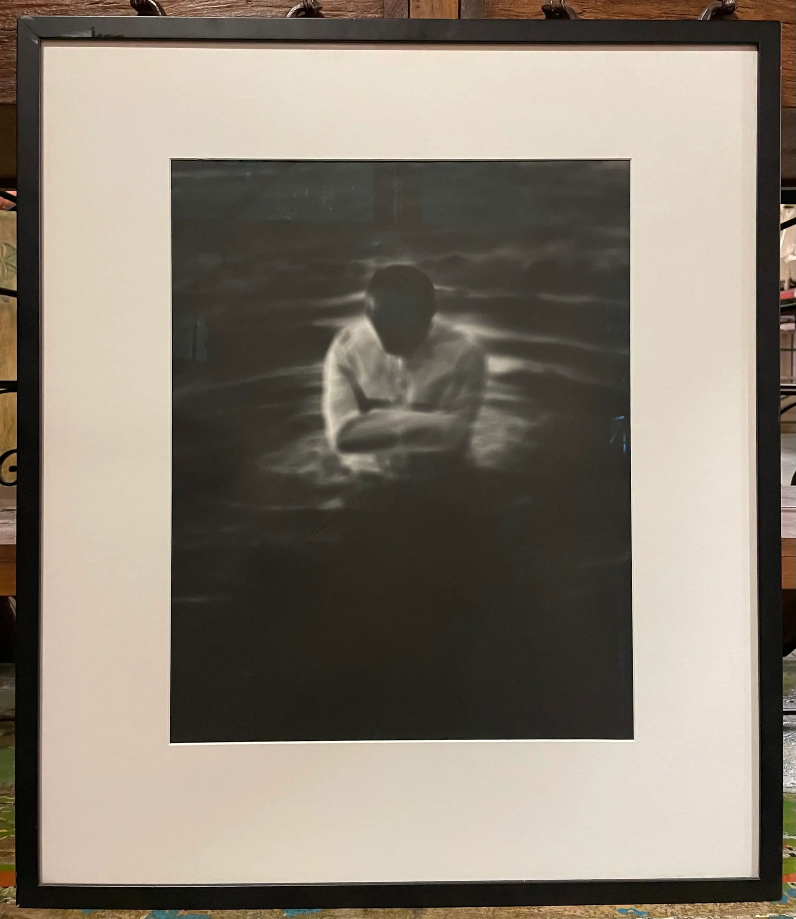 Contemporary Self-Portrait of Robert Stivers Black and White Photograph, Framed - 7