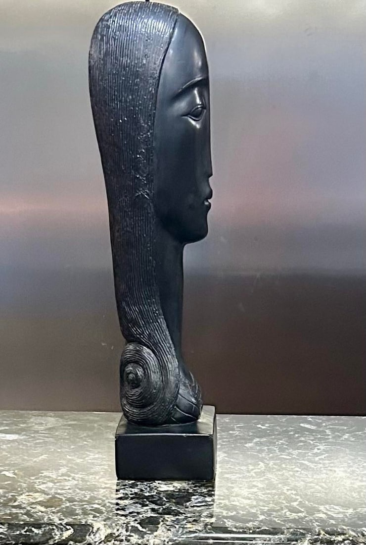 Rima Padova's, Plaster Sculpture of a Woman's Head, Italy, Classical Forms Mixed With a Contempo - 2