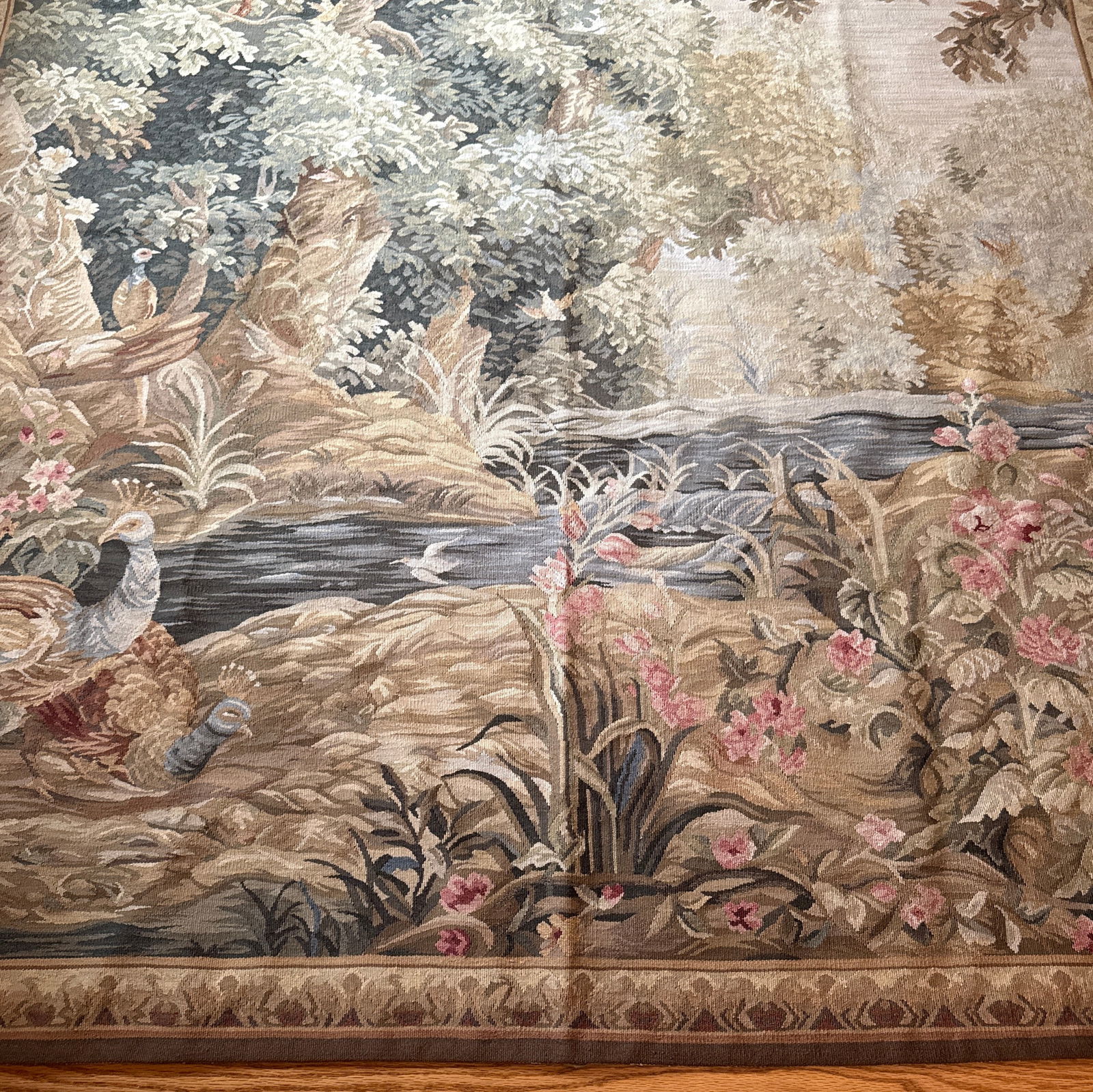 Beautiful Vintage Large Wool Tapestry Made for Ethan Allen - 7