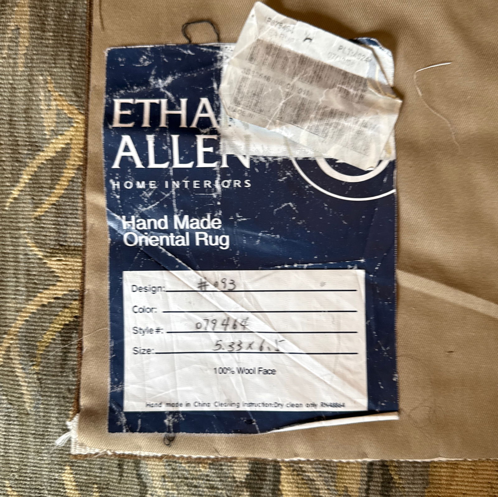 Beautiful Vintage Large Wool Tapestry Made for Ethan Allen - 9