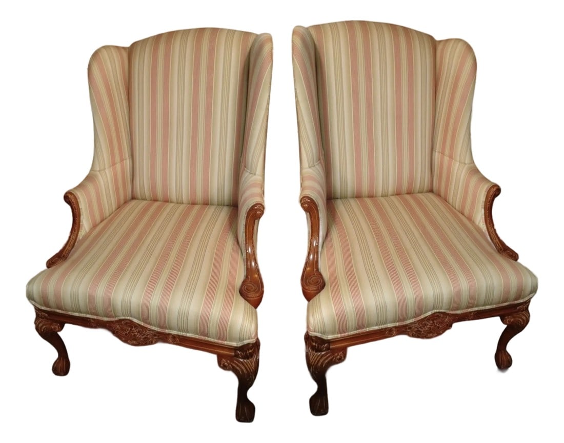 A Pair of Vintage Wingback Chairs by Craftsmaster (1 of 9)
