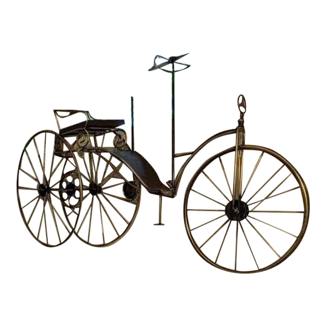 Rare 1986 Autographed Curtis Jere Wall Sculpture of Karl Benz (Mercedes Benz) First Motorwagen Built (1 of 6)