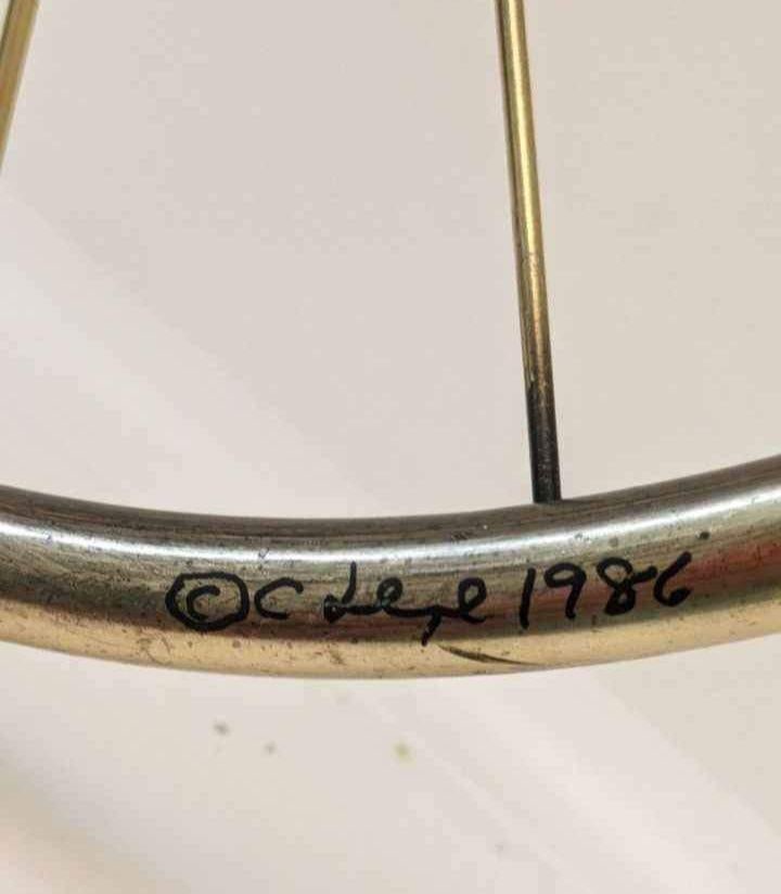 Rare 1986 Autographed Curtis Jere Wall Sculpture of Karl Benz (Mercedes Benz) First Motorwagen Built - 2