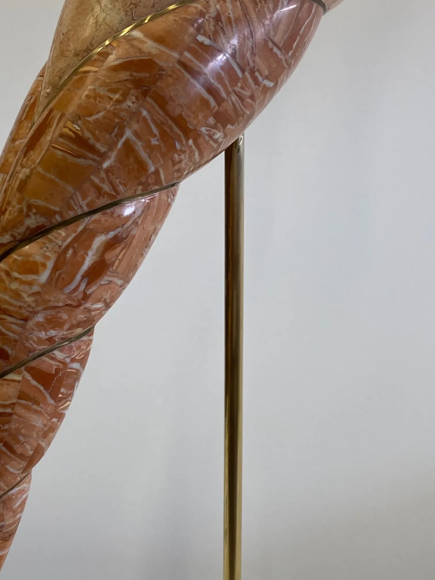 Tessellated Stone & Brass Bird Sculpture - 5