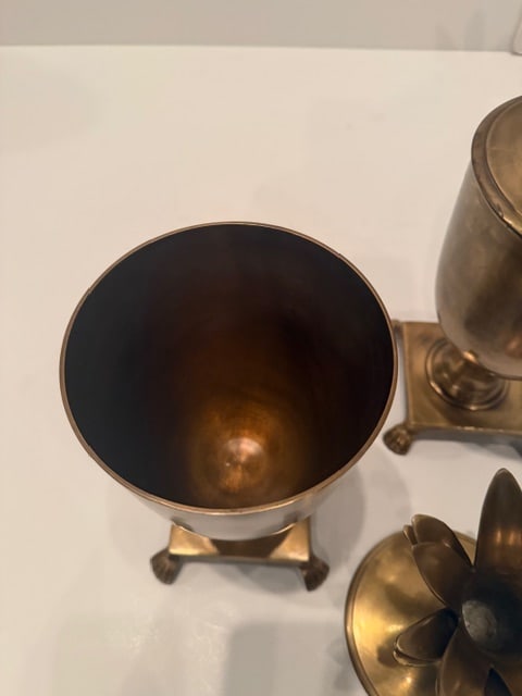 Brass Lidded Pineapple Jars -a Pair - 6