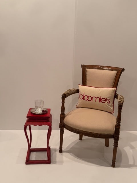 Vintage Red Lacquer Square Side Table - 2