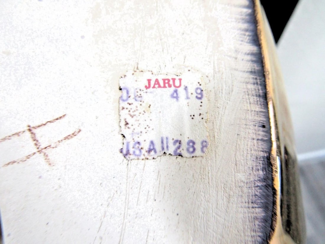 Rare Jaru 1970s 18k Gold Pottery Modernist Nude Woman Dancer Sculpture Signed 18.5" Tall - 12