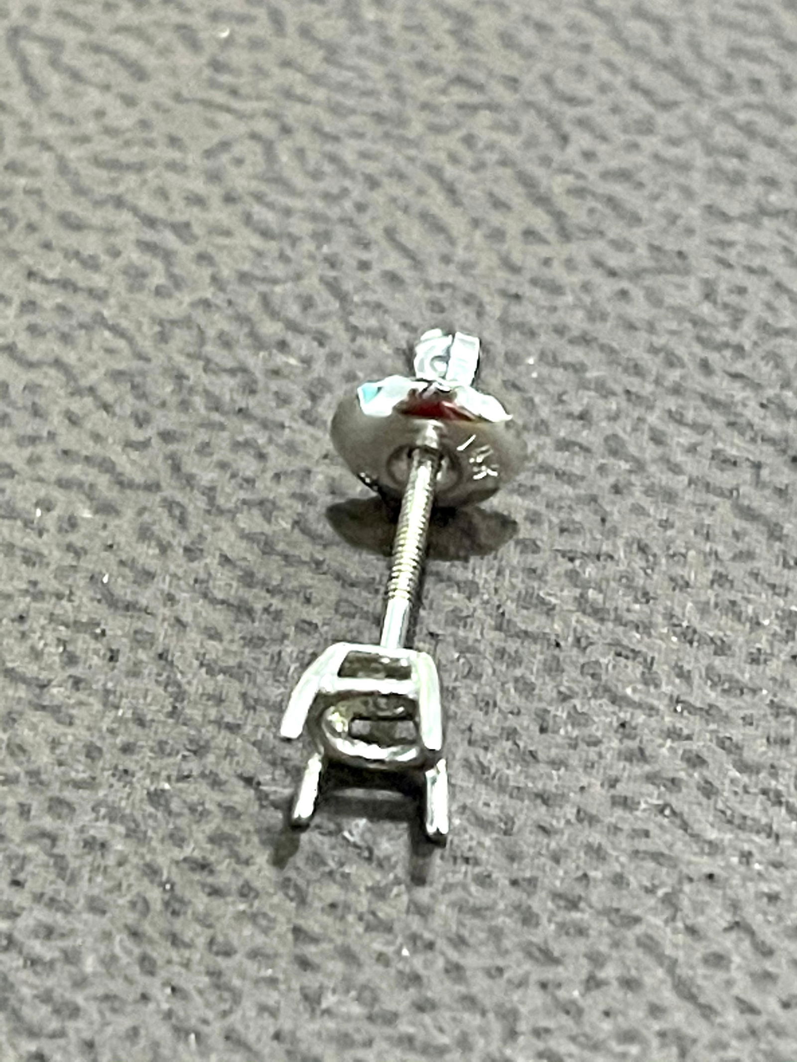 1 Carat Solitaire Natural Ruby Earrings 4 Prongs Screw Back 14 Karat White Gold - 16