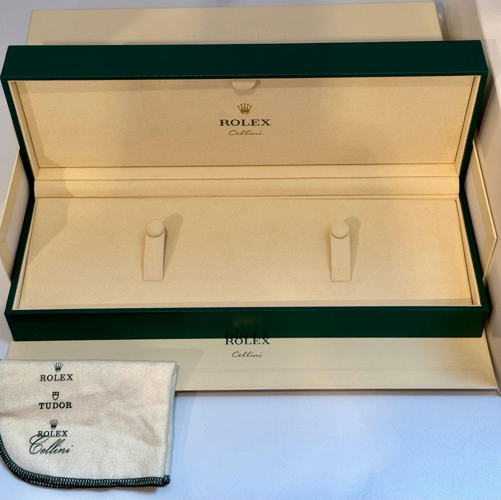 Rolex Watch Box, New Creme Empty Acs. ROLEX watch case box CELLINI Brand New - 11