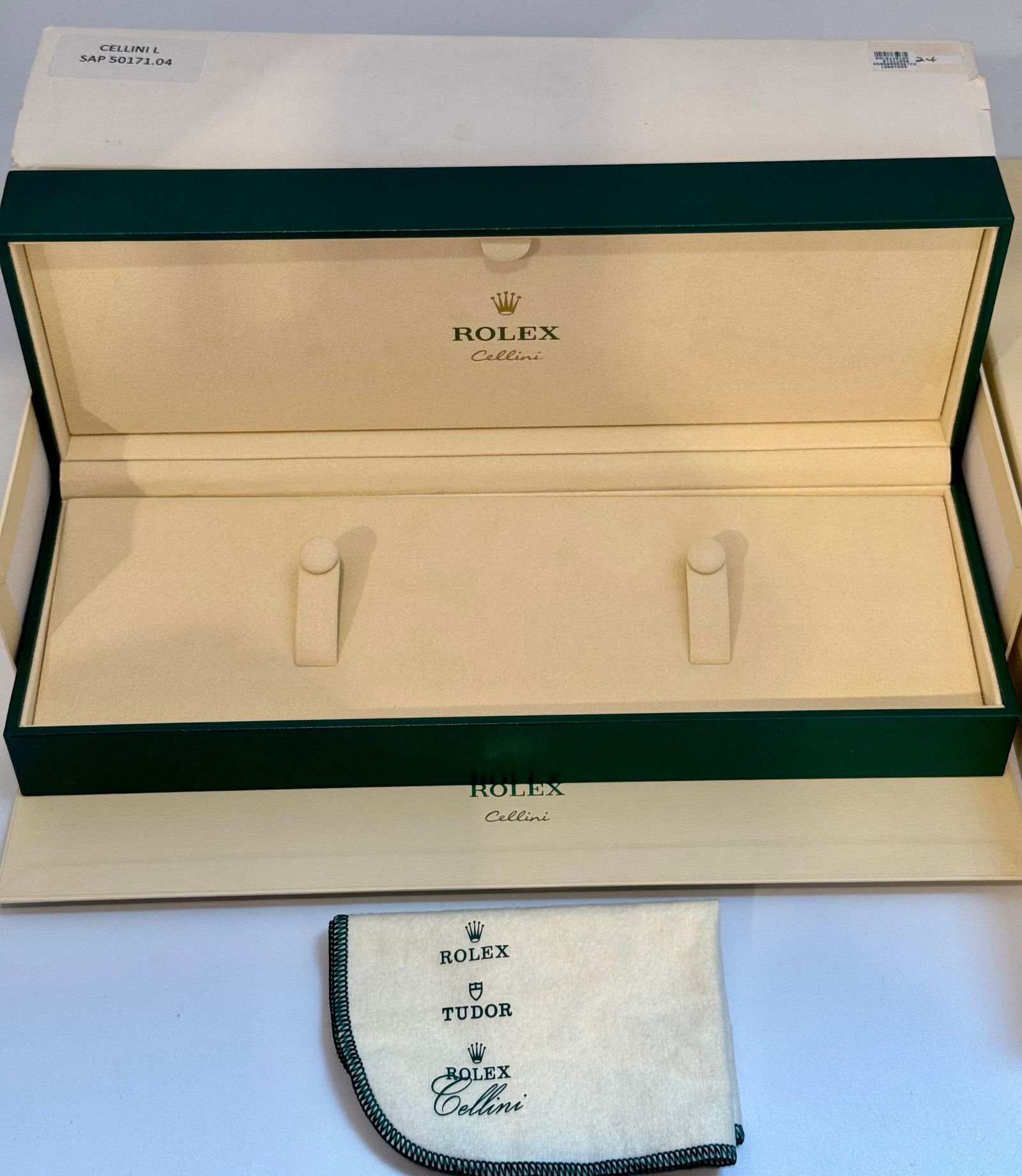 Rolex Watch Box, New Creme Empty Acs. ROLEX watch case box CELLINI Brand New - 15