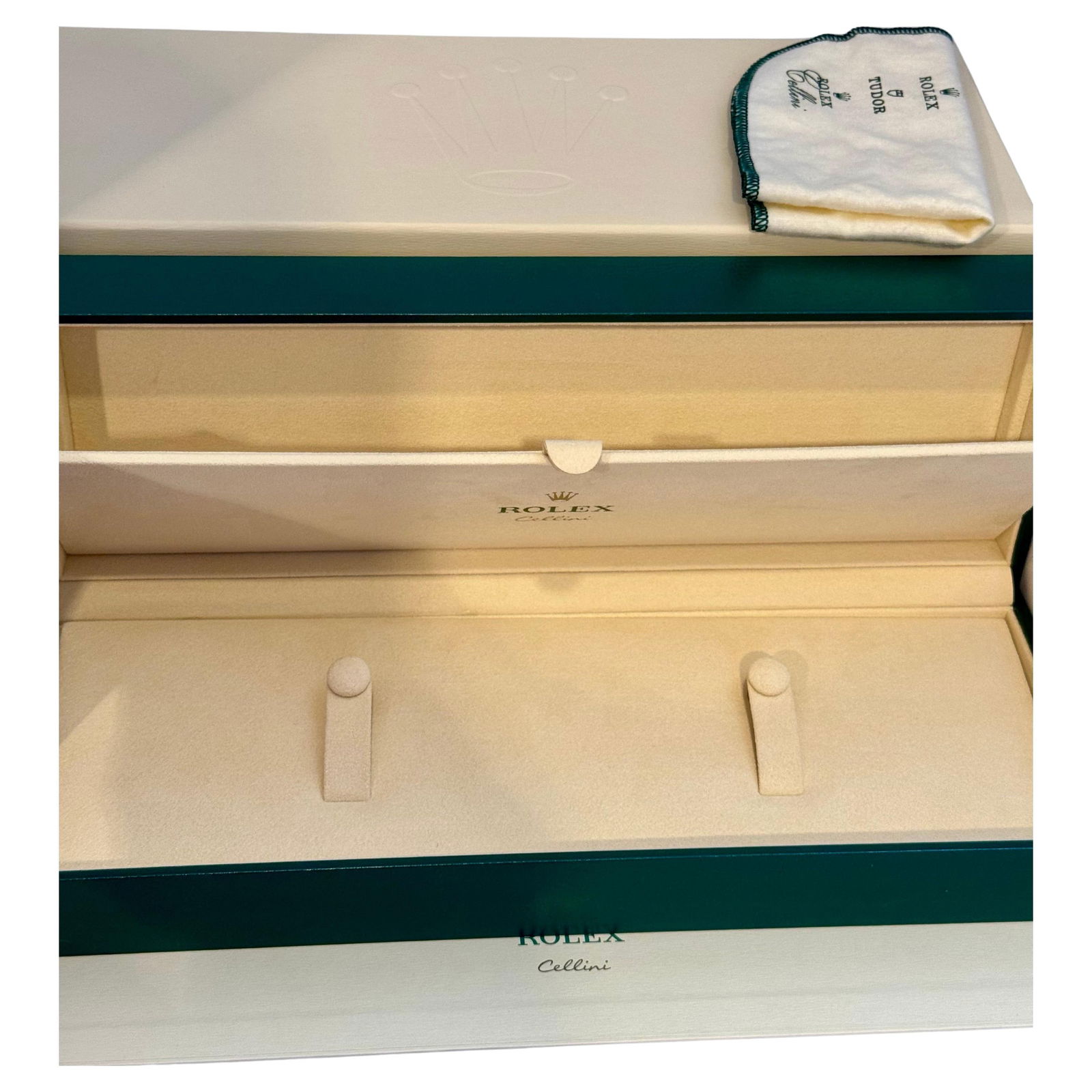 Rolex Watch Box, New Creme Empty Acs. ROLEX watch case box CELLINI Brand New - 17