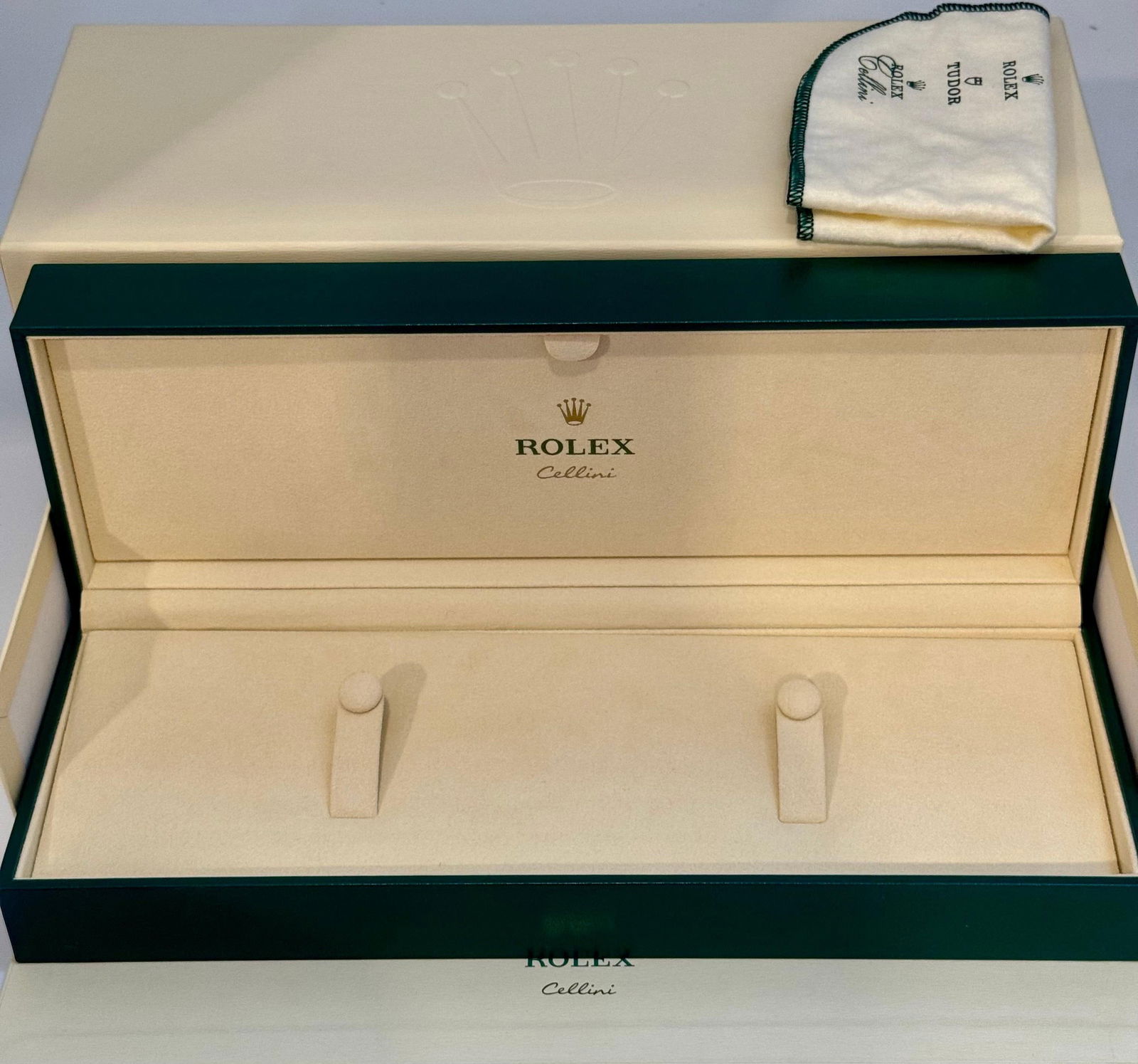 Rolex Watch Box, New Creme Empty Acs. ROLEX watch case box CELLINI Brand New - 2