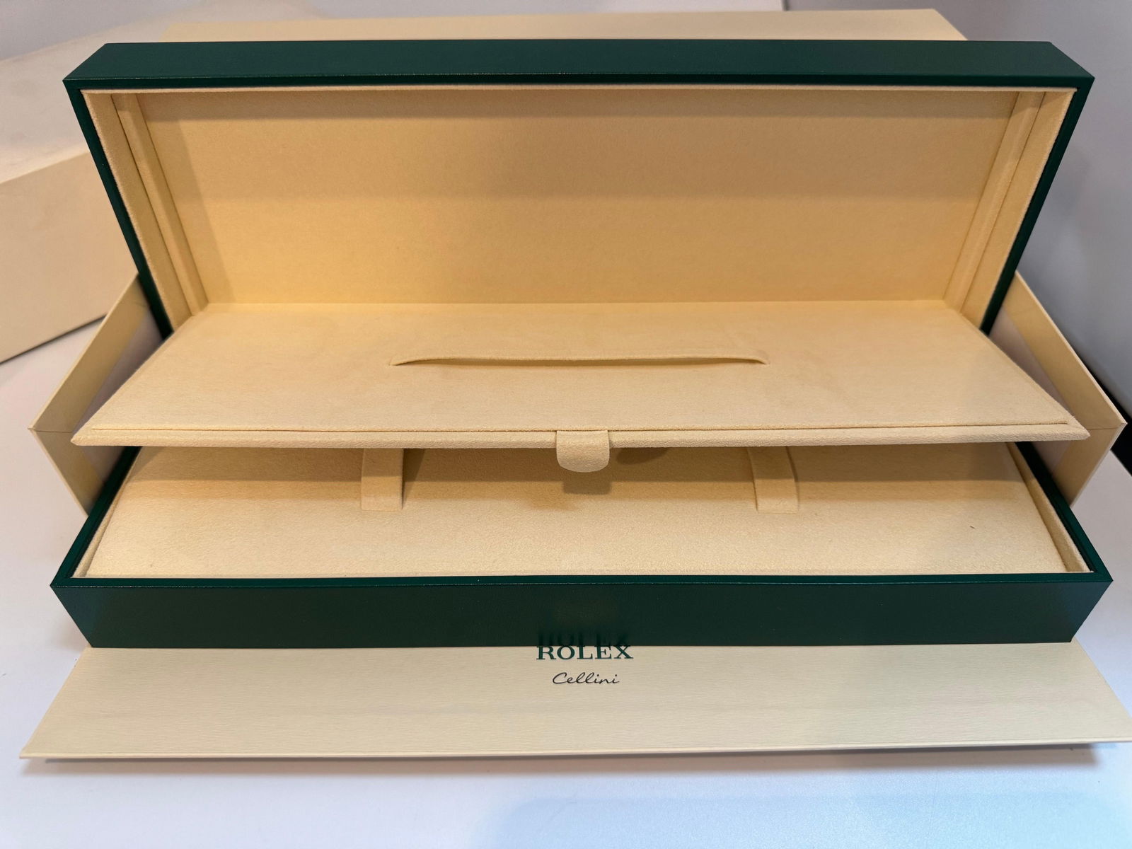 Rolex Watch Box, New Creme Empty Acs. ROLEX watch case box CELLINI Brand New - 5