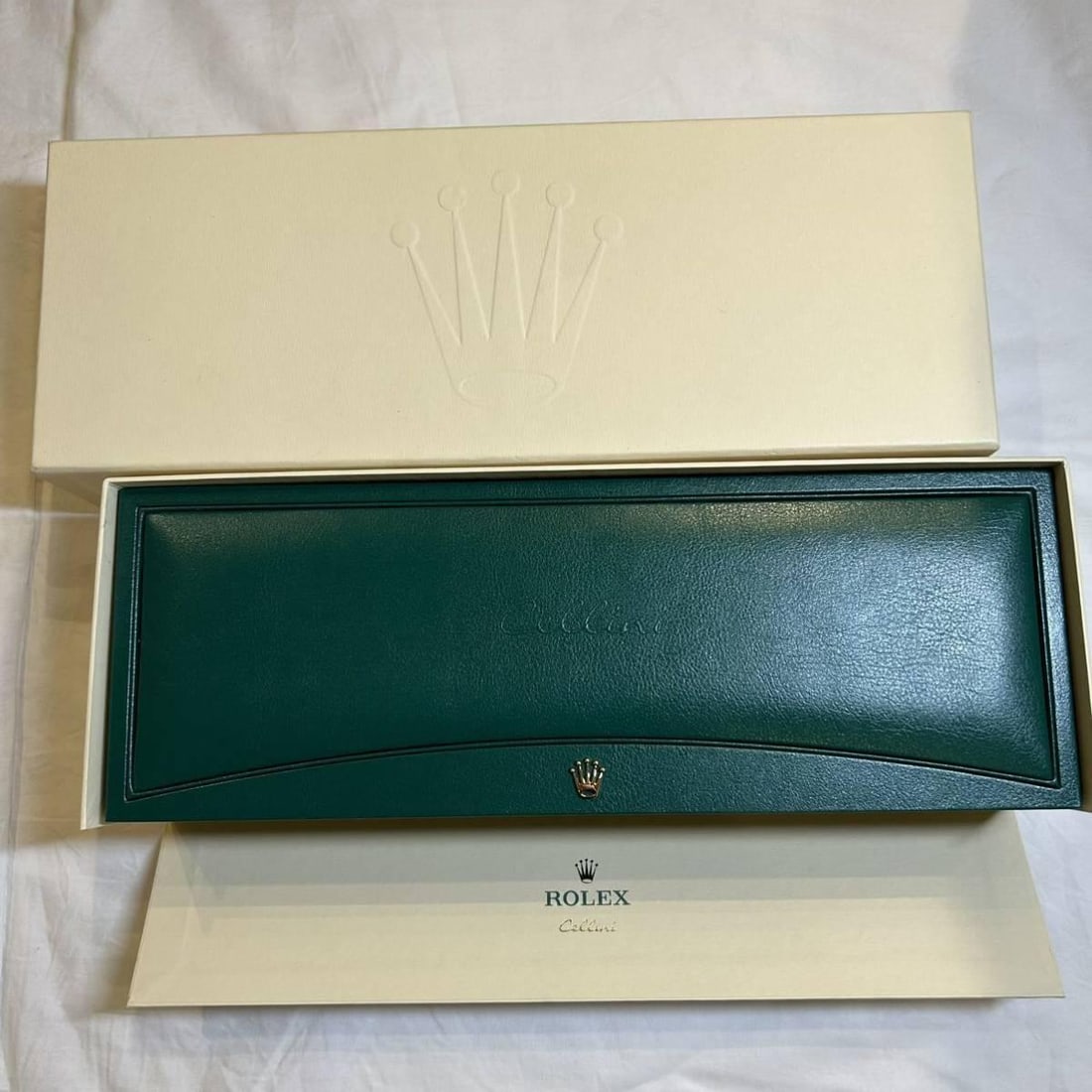 Rolex Watch Box, New Creme Empty Acs. ROLEX watch case box CELLINI Brand New - 8