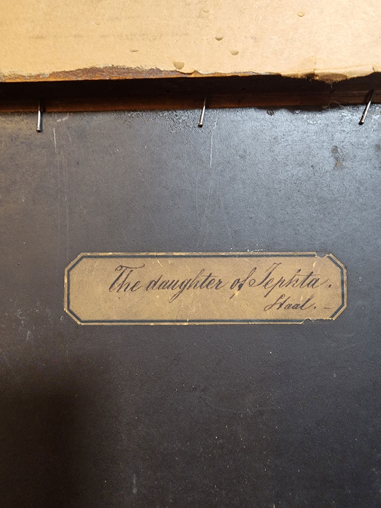 Antique Oil on Copper Painting, "The Daughter of Jephta Haal" - 10