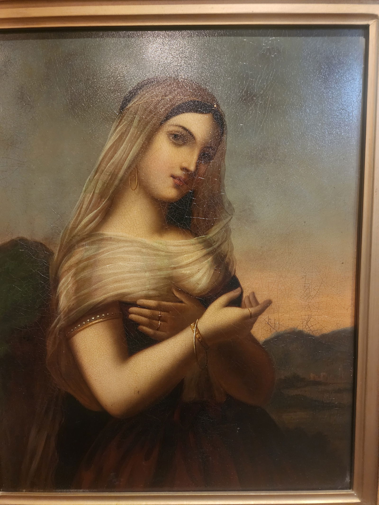 Antique Oil on Copper Painting, "The Daughter of Jephta Haal" - 2