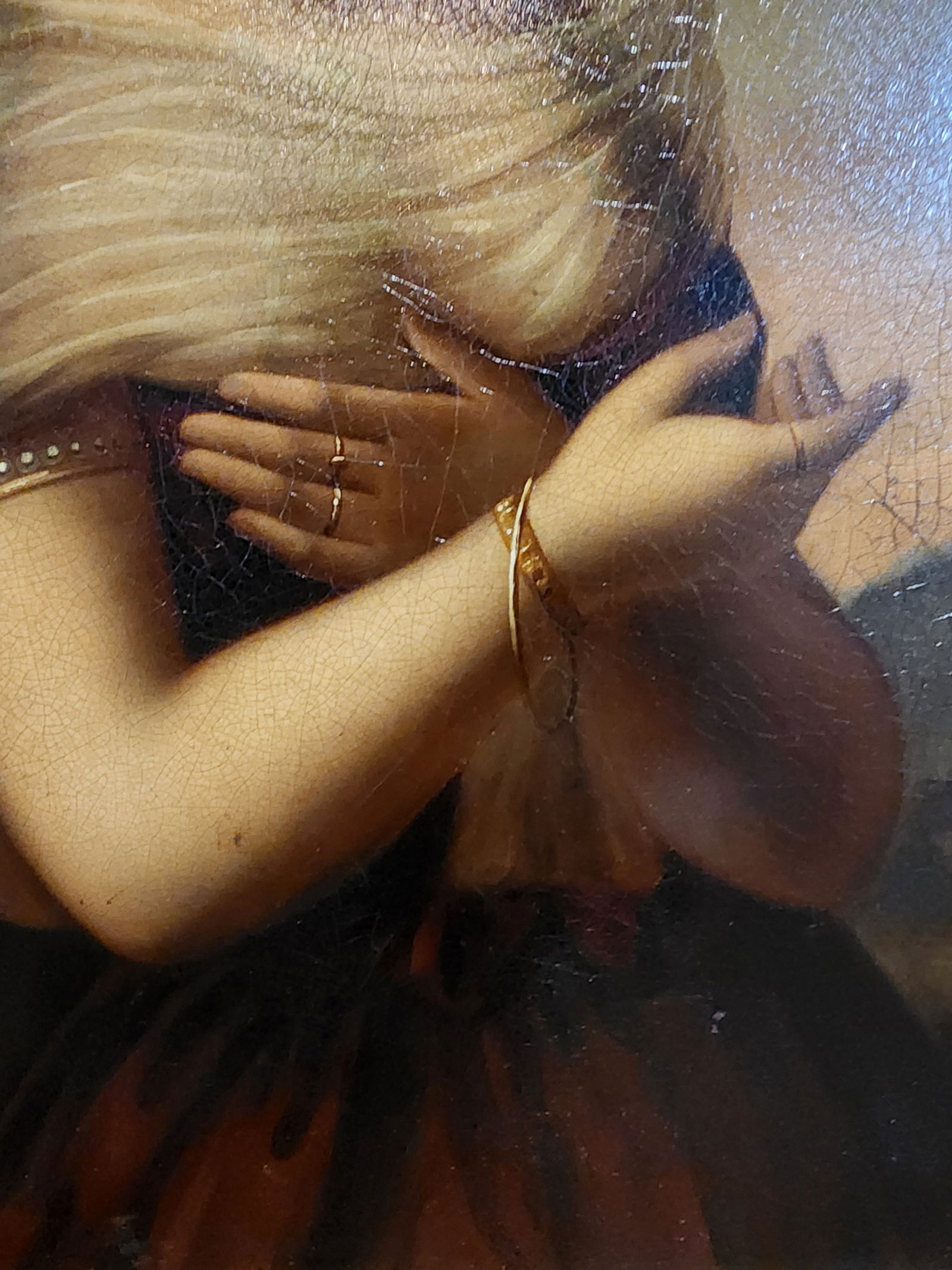 Antique Oil on Copper Painting, "The Daughter of Jephta Haal" - 6