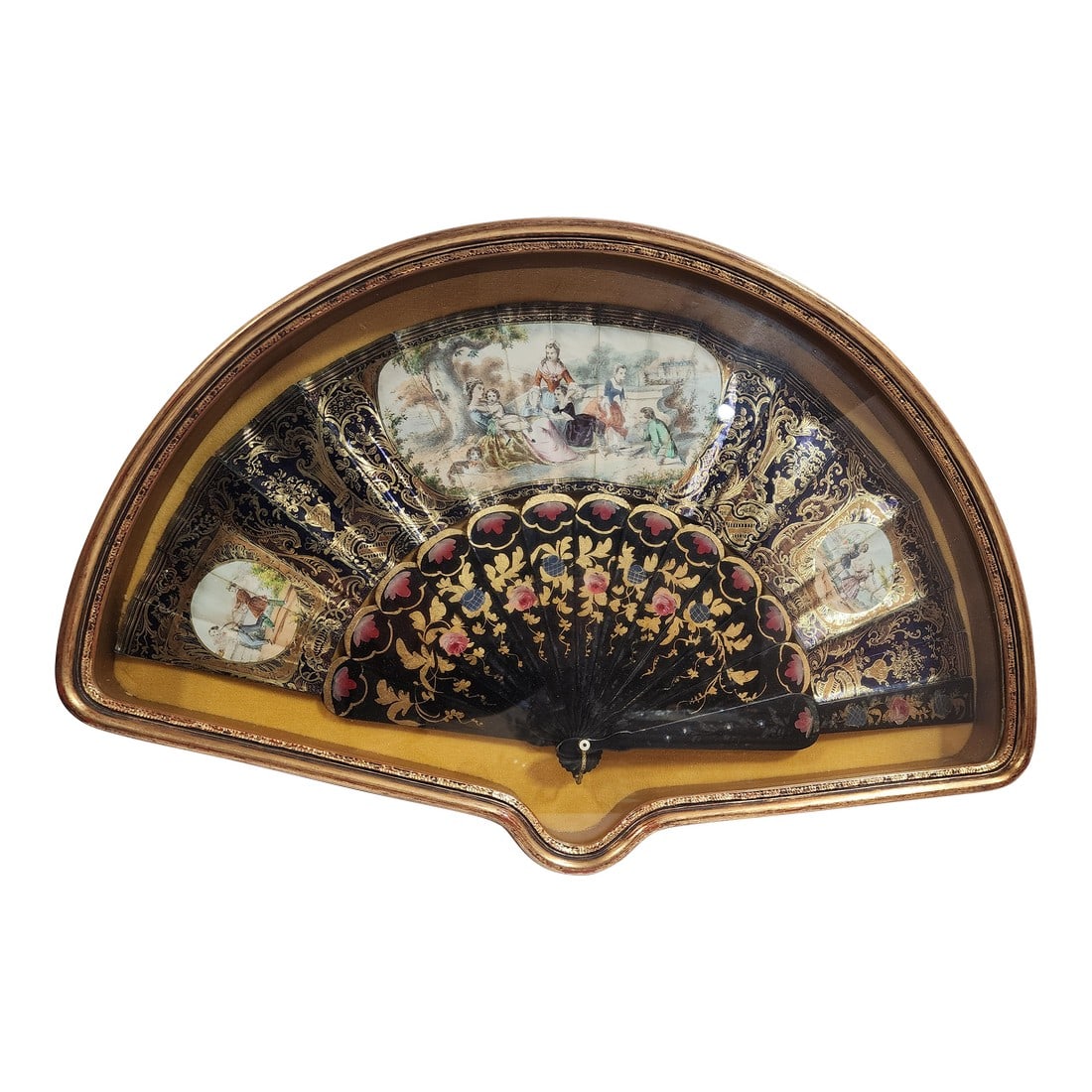Antique 19th Century Lady's Fan Framed and Mounted (1 of 12)