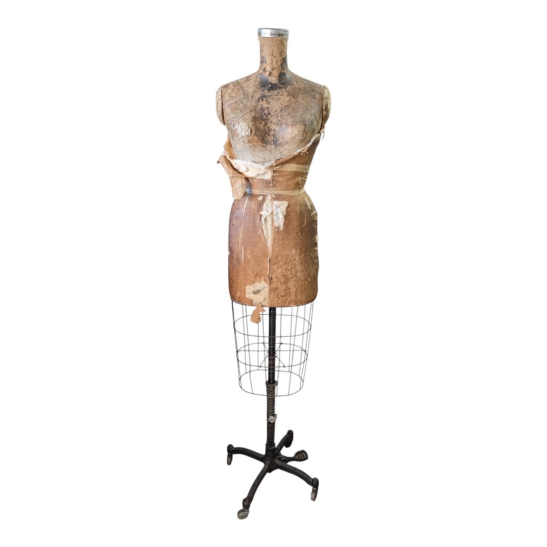 1967 MCM Dress Form Model Size 9 With Stand & Basket: Possibly by Wolf. Adjustable stand. Phenomenal vintage display piece, would need reconditioning to be usable as a dress form Condition: Alterations: Original Condition Unaltered Imperfections: