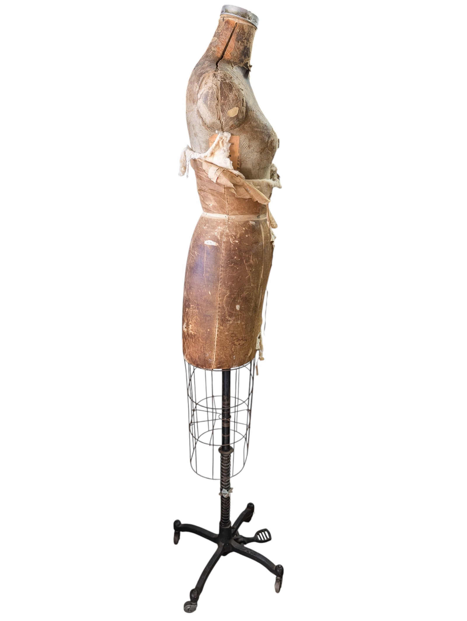 1967 MCM Dress Form Model Size 9 With Stand & Basket - 3