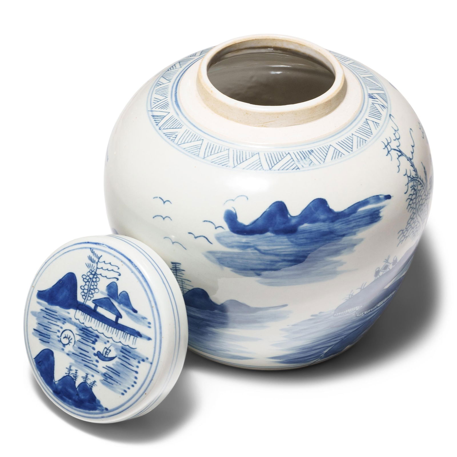 Blue & White Shan Shui Ginger Jar - 3