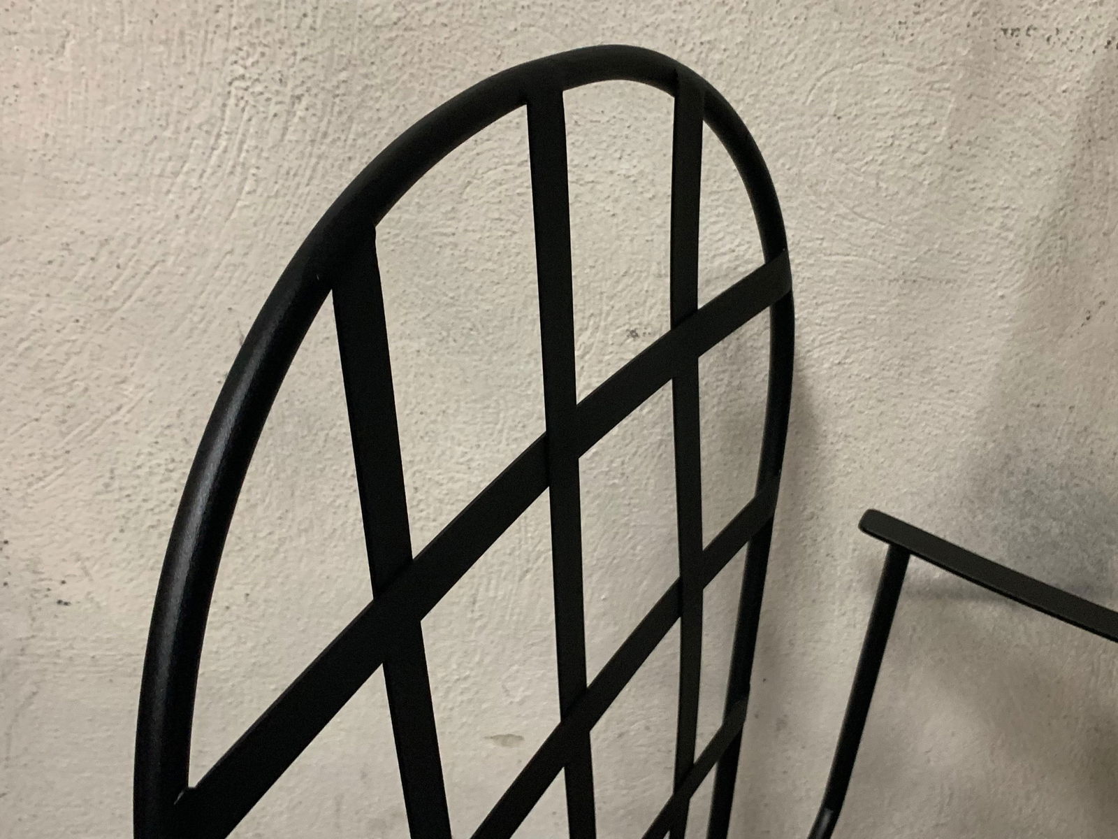 Set of 2 Garden or Dinning Armchairs in Black Wrought Iron, Indoor & Outdoor - 3