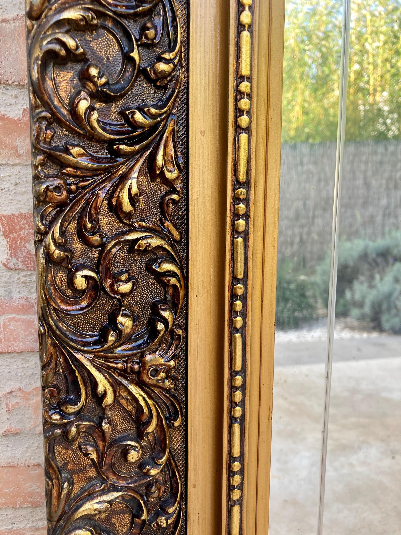 Vintage French Mirror with Gold Frame - 14