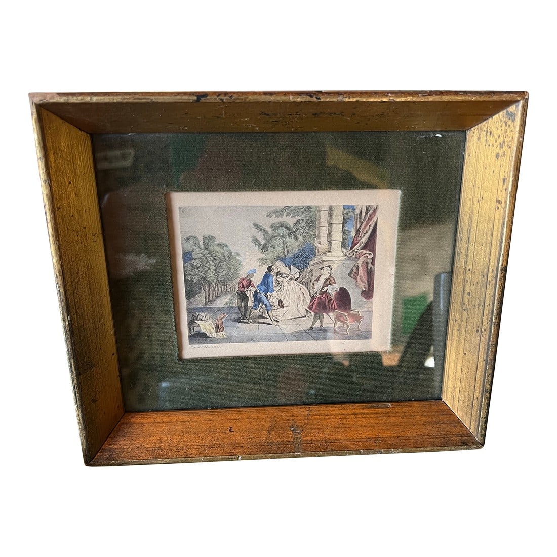 1970s Small French Framed Print, in Nicolas Lancret Style (1 of 7)