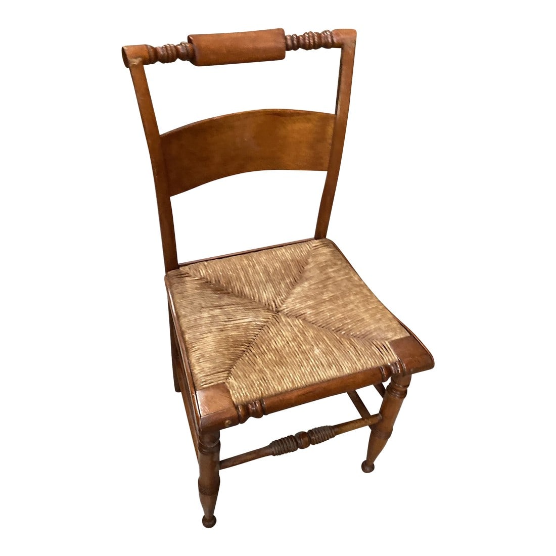 1970s Vintage Italian Style Rush Seating Chair (1 of 9)