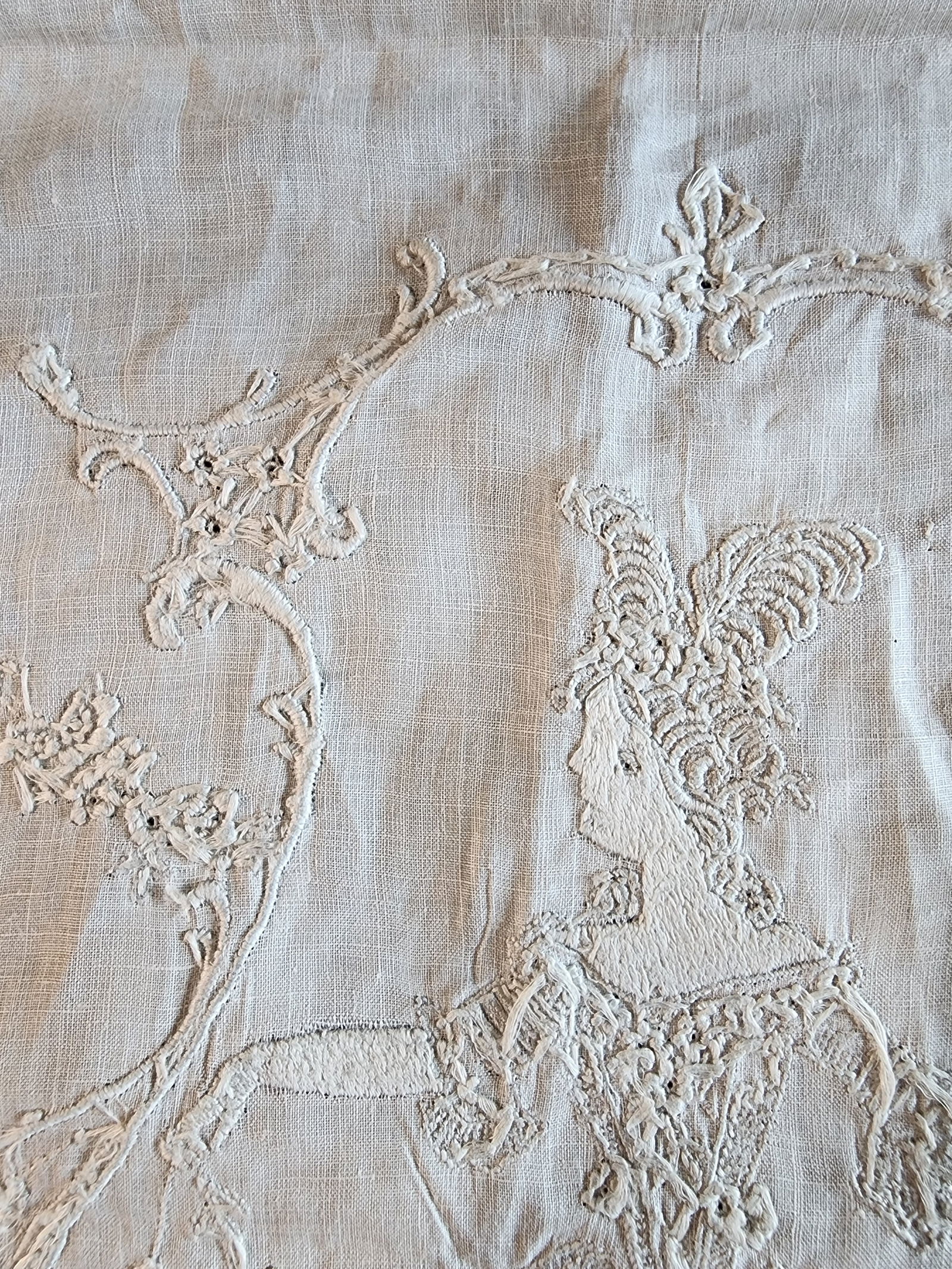 Exquisite Antique Embroidered Handkerchief - 16