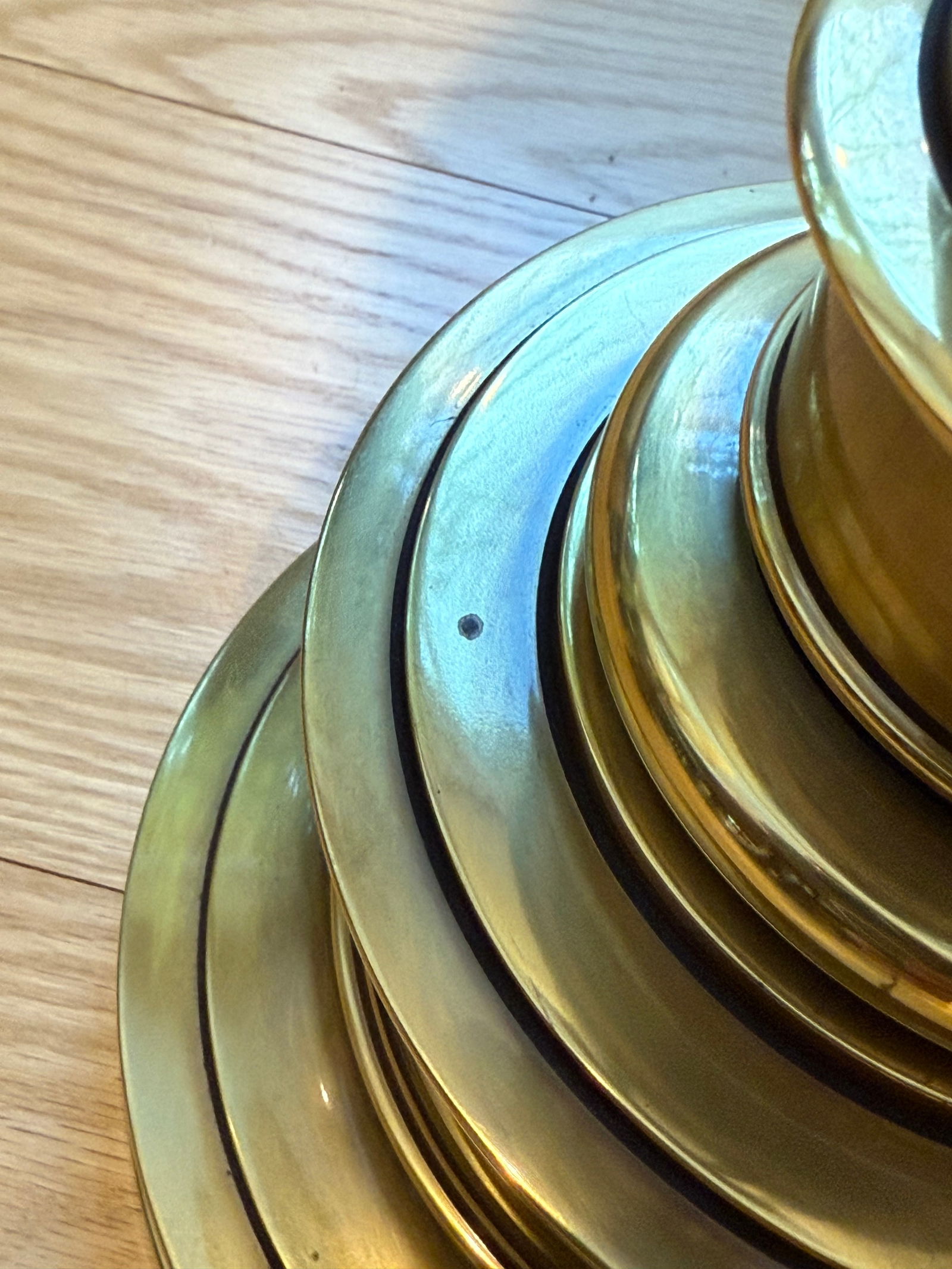 Stiffel Solid Brass Table Lamps With Original Shades 1950s - a Pair - 18