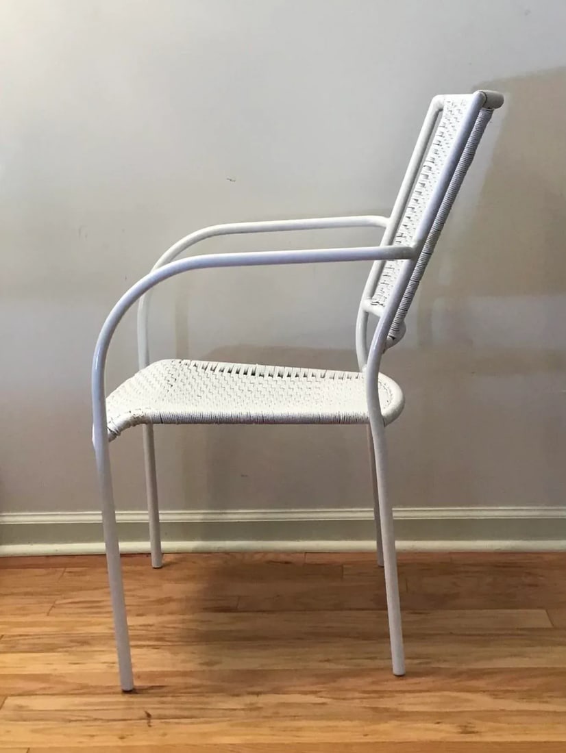 1970s Vintage Nautical Rope Easy Chair With Armrests - 5