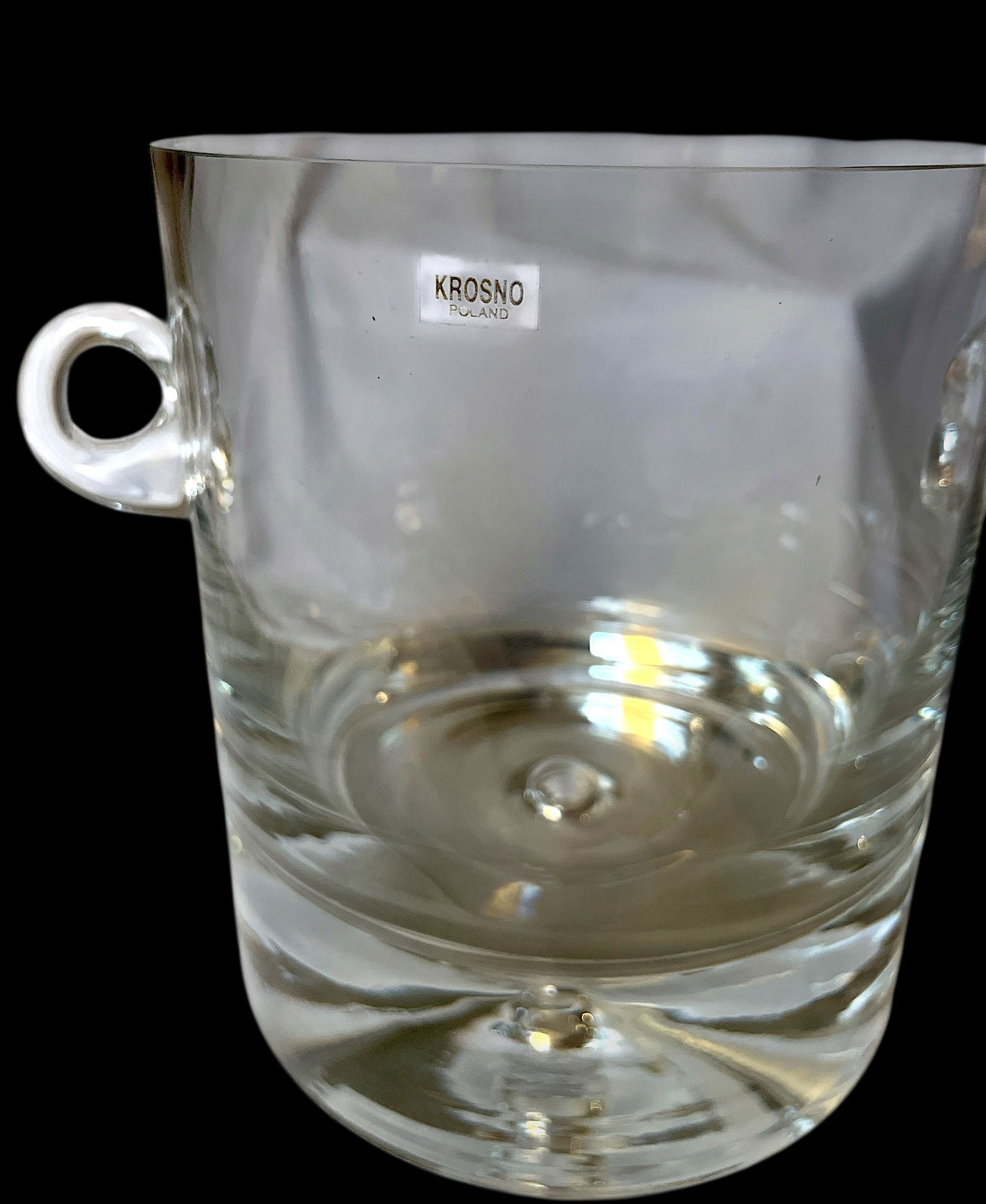 Vintage Krosno Crystal Ice Bucket | Poland | Mid-Century Modern Barware - 4