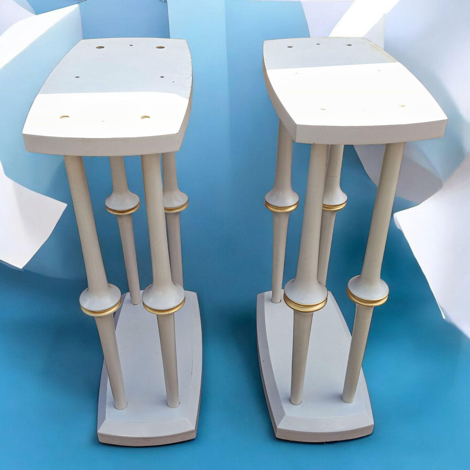 1970s Asymmetrical Dining Set of 5 Rare Set Inspired by the Memphis Milano Design Movement - 2