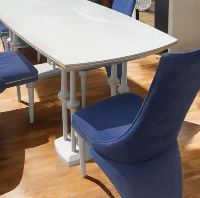 1970s Asymmetrical Dining Set of 5 Rare Set Inspired by the Memphis Milano Design Movement - 4