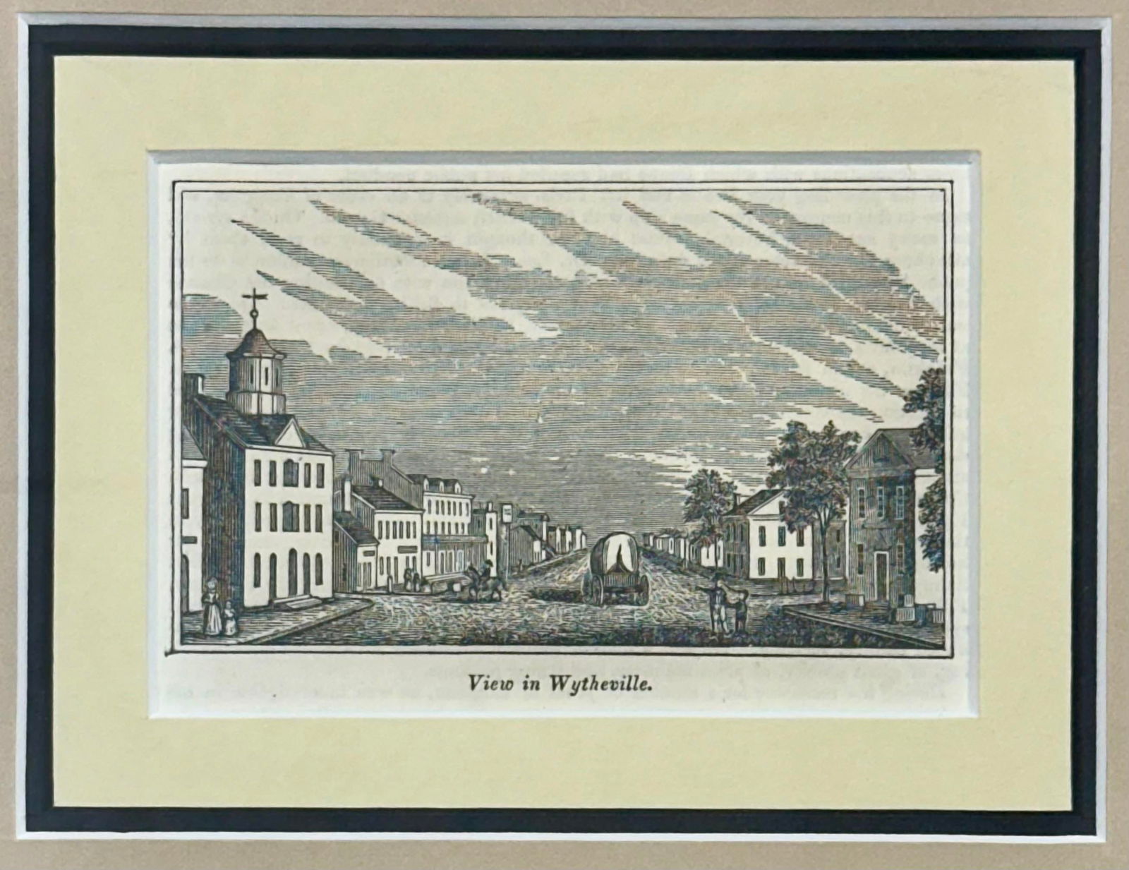 Wytheville, Virginia Original Print, 1855 (Framed) - 2