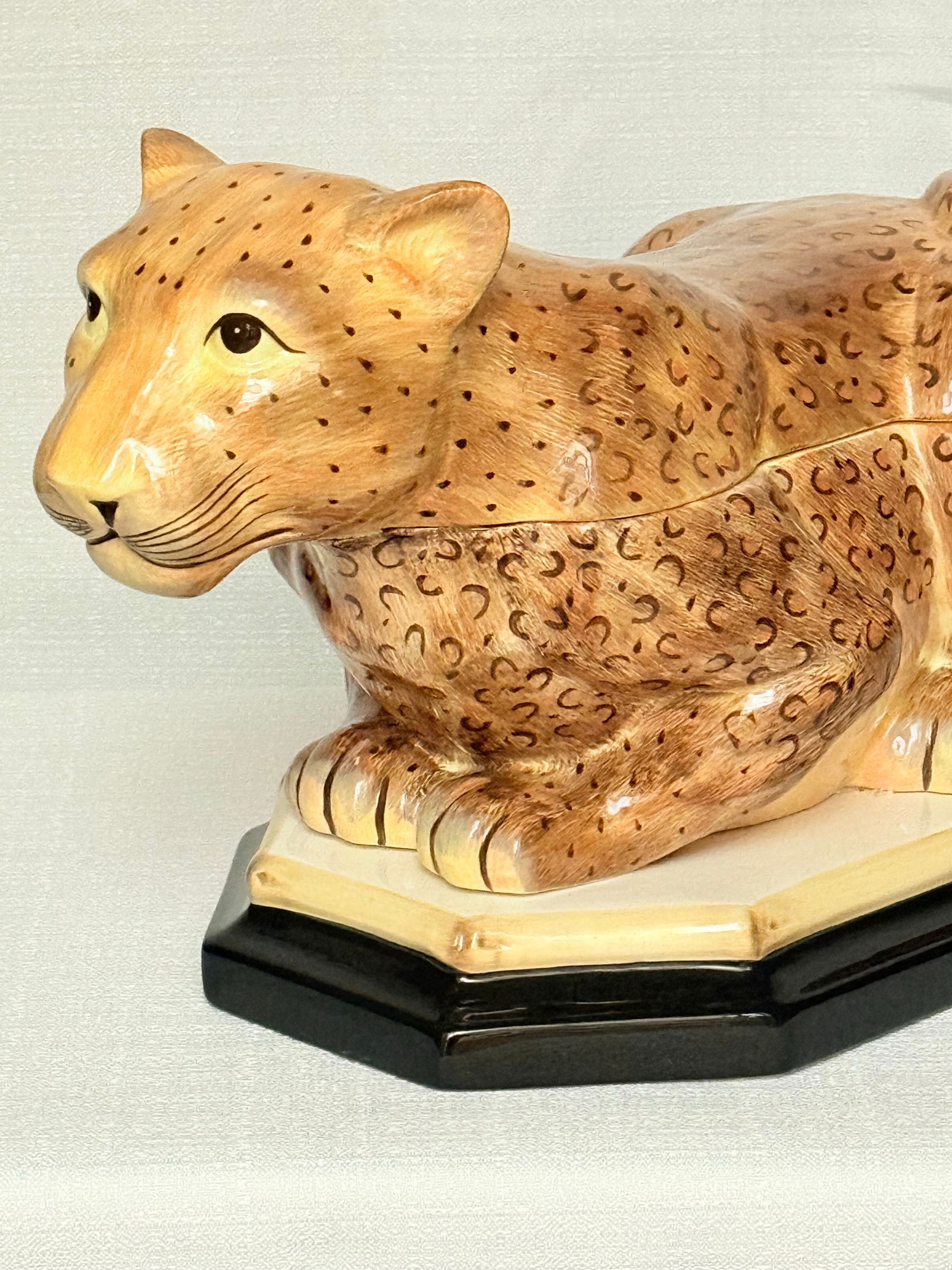 Vintage Raymond Waites "Empire" Leopard Tureen - Maximalist Jungle Chic - 3