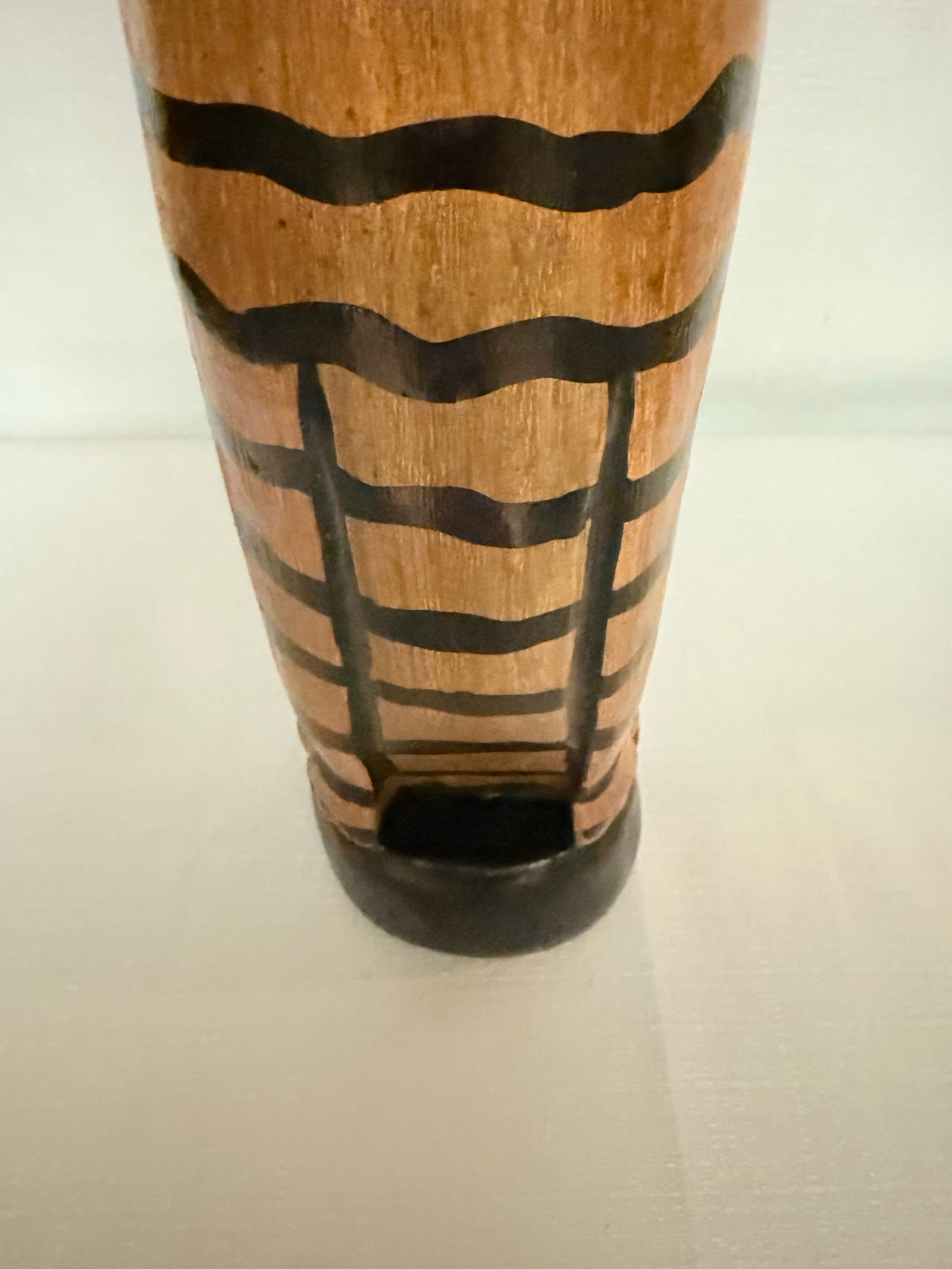 1960s Hand-Carved Folk Art Wooden Tiger Cat by Turtle and Crane - Mid-Century Primitive Whimsy - 9