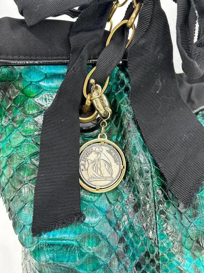 Lanvin Amalia Python Tote - 4