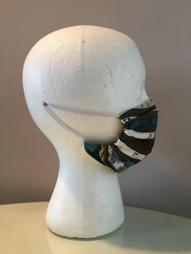 Handmade Hermes Vintage Dies et Hore Virgo Silk Scarf Face Mask - 5