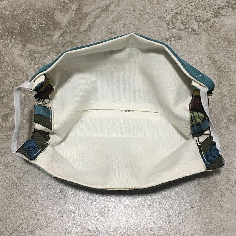 Handmade Hermes Vintage Dies et Hore Gemini Silk Scarf Face Mask - 3