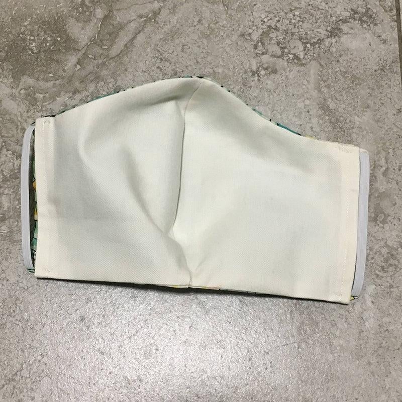 Handmade Vintage Hermes Scala Silk Scarf Face Mask - 2